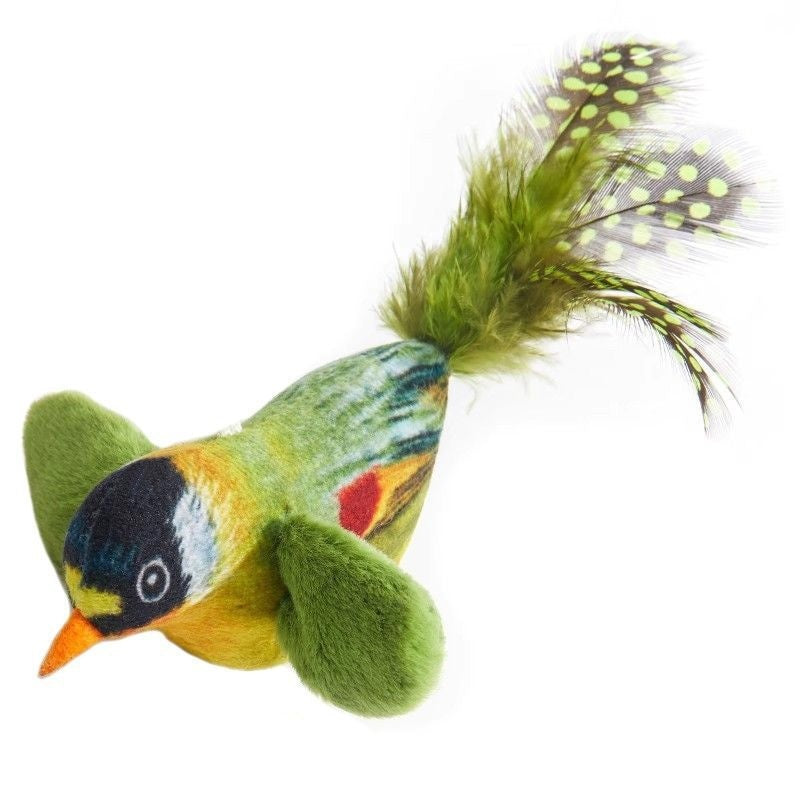 Plush Bird Cat Toys Feather Teaser Interactive Catnip Toy for Indoor Cats