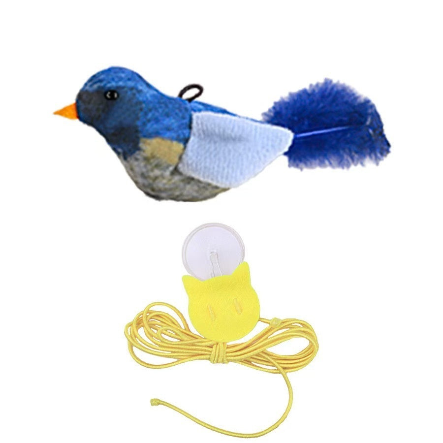 Plush Bird Cat Toys Feather Teaser Interactive Catnip Toy for Indoor Cats