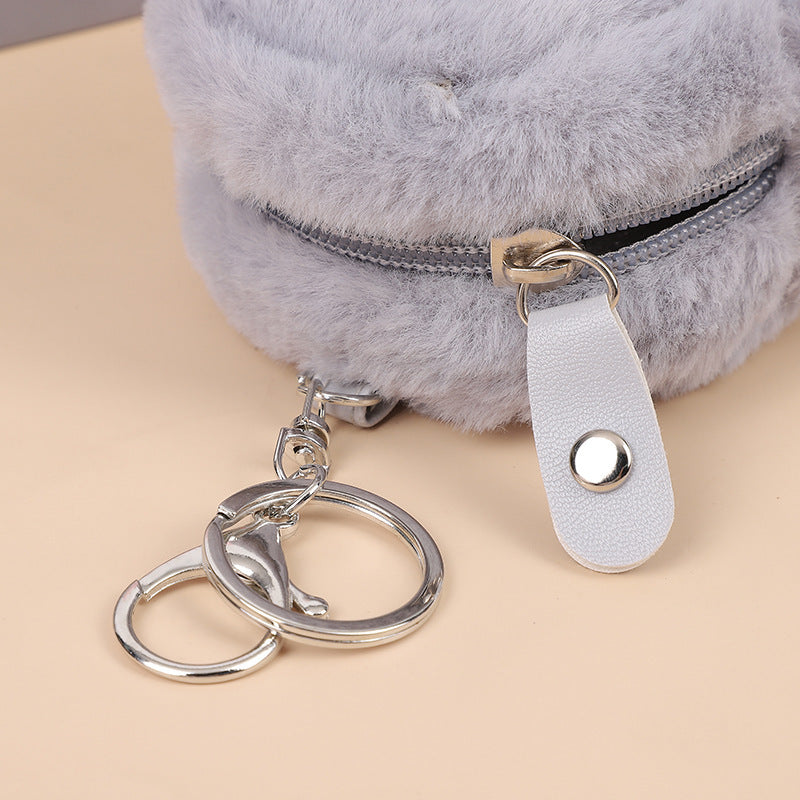 Plush Key Case in Neutral Colors for Men and Women - Teleplus key case plush
