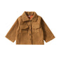 Plush Plaid Reversible Coat for Kids with Wool Fabric and Cotton Lining - Teleplus plush plaid reversible coat