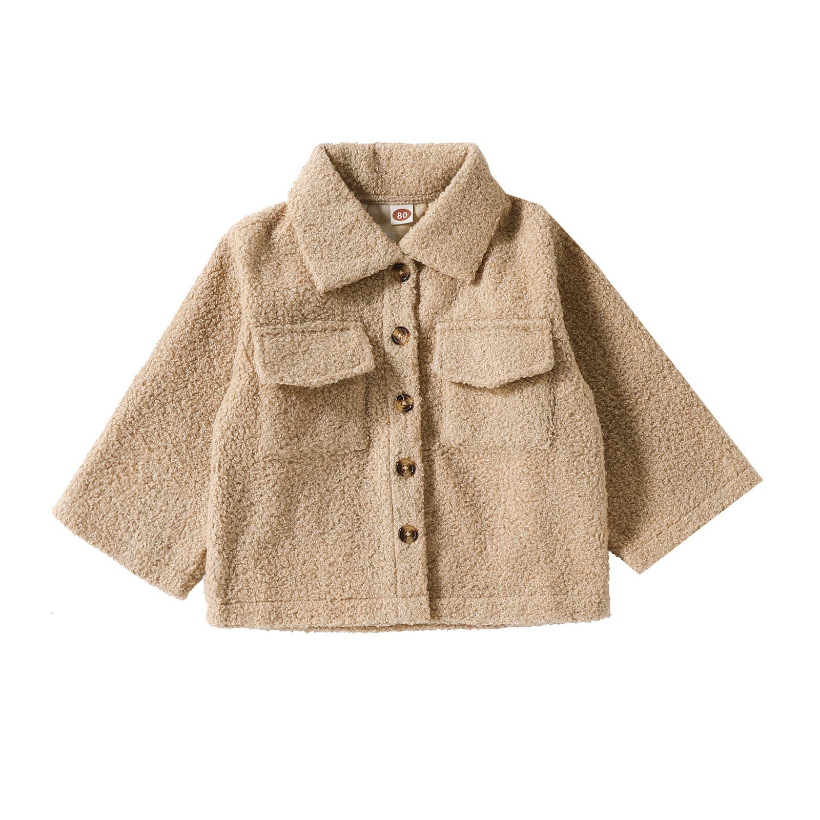 Plush Plaid Reversible Coat for Kids with Wool Fabric and Cotton Lining - Teleplus plush plaid reversible coat