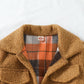 Plush Plaid Reversible Coat for Kids with Wool Fabric and Cotton Lining - Teleplus plush plaid reversible coat