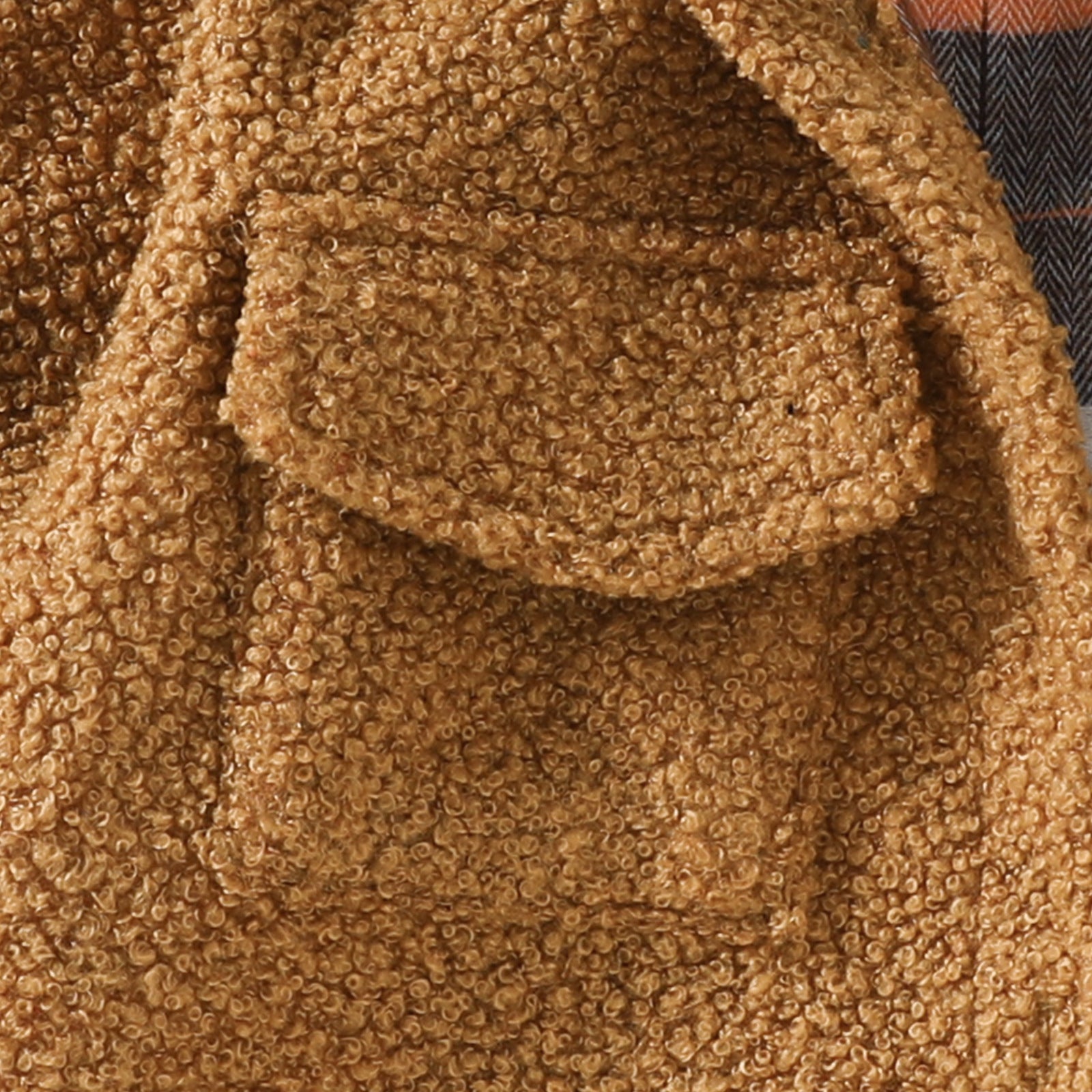 Plush Plaid Reversible Coat for Kids with Wool Fabric and Cotton Lining - Teleplus plush plaid reversible coat