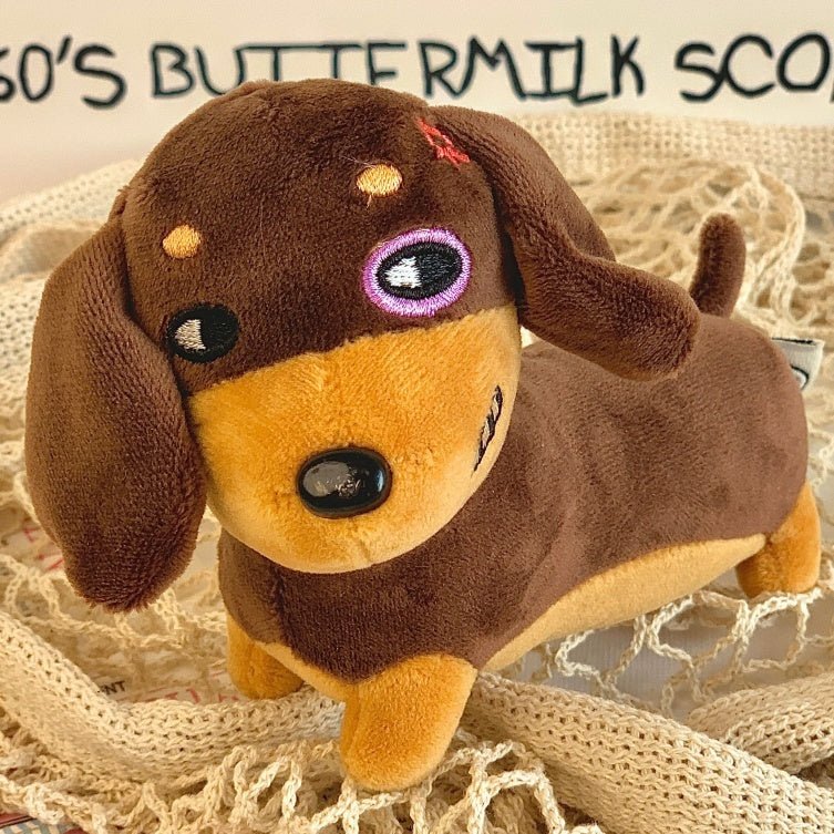 Plush Raccoon Dog Toy Soft Squeaky Chew for Small and Medium Dogs