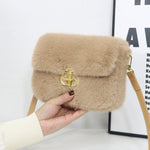 Plush Urban Crossbody Bag for Women in Multiple Colors Autumn Winter - Teleplus female autumnwinter bag plush crossbody