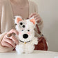 Plush West Highland Puppy Phone Case with Cartoon Furry Design - Teleplus west highland puppy plush phone case