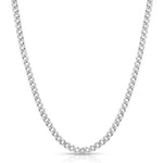 Polished Steel Color Cuban Link Chain 18 20 and 22 Inch Lengths - Rock the with a cuban link chain