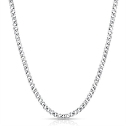 Polished Steel Color Cuban Link Chain 18 20 and 22 Inch Lengths - Rock the with a cuban link chain