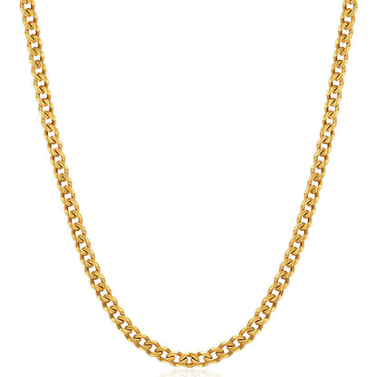 Polished Steel Color Cuban Link Chain 18 20 and 22 Inch Lengths - Rock the with a cuban link chain