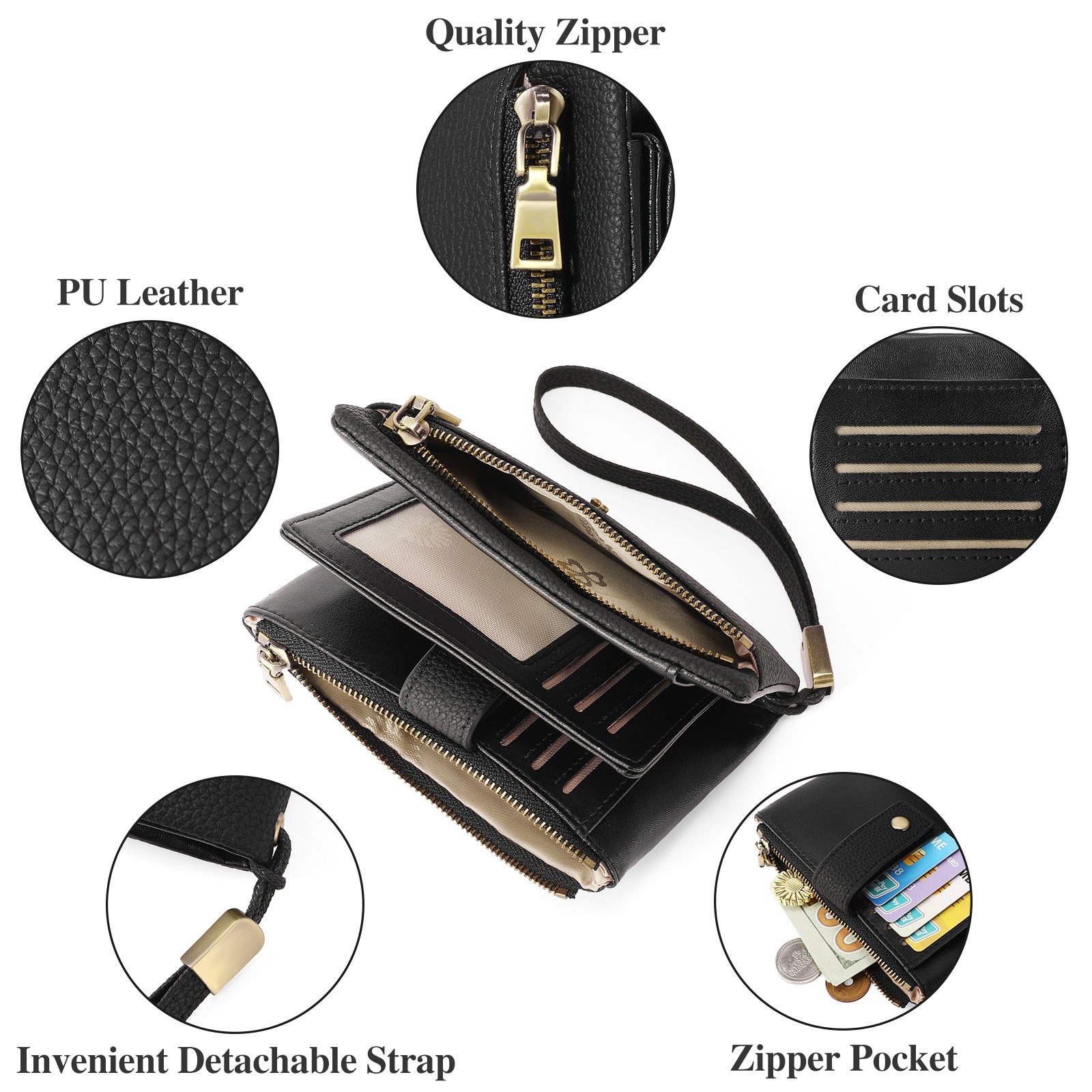 Polyester Bag with Gift Box Anti-Theft Swiping for Daily Use in Dark Colors - anti-theft swiping [with gift box]