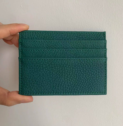 Polyester Card Holder for Daily Use in Multiple Colors US CHF - Ultra-Thin Dark Green Layer Cowhide card holder united