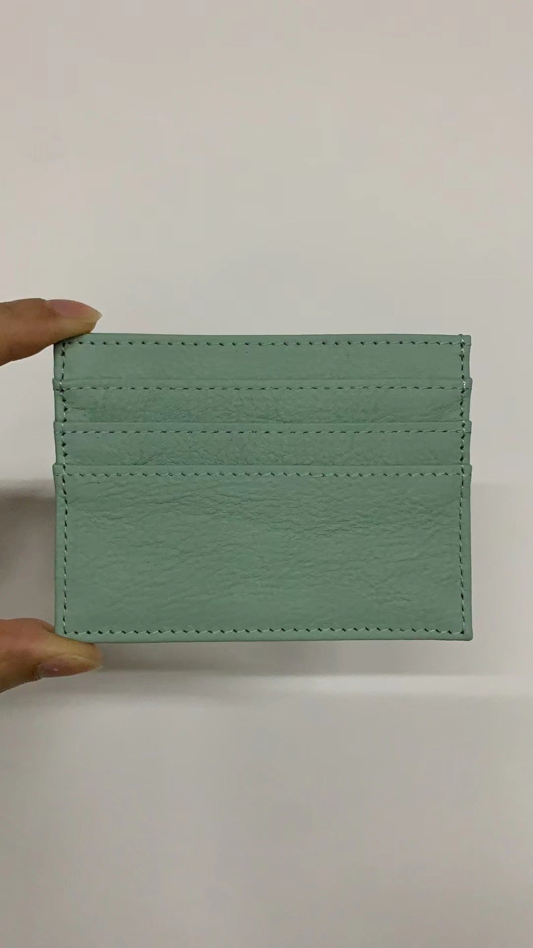 Polyester Card Holder for Daily Use in Multiple Colors US CHF - Ultra-Thin Dark Green Layer Cowhide card holder united