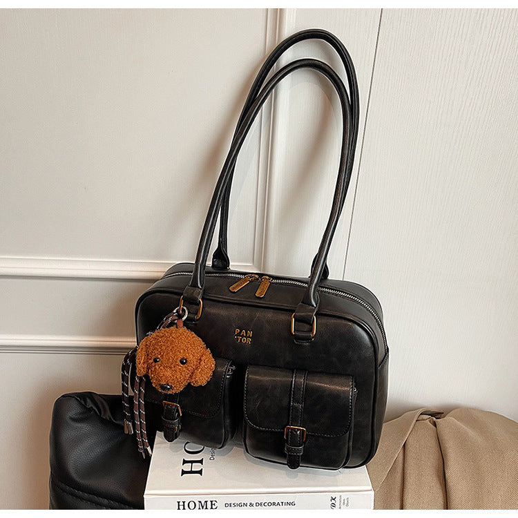 Polyester Crossbody Bag with Optional Pendant and Outer Slit Pocket - Teleplus