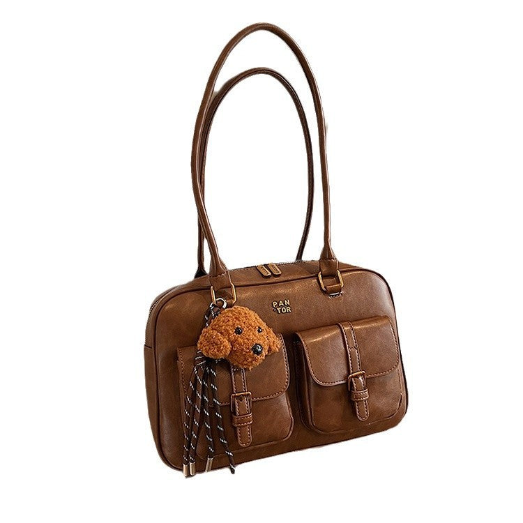 Polyester Crossbody Bag with Optional Pendant and Outer Slit Pocket - Teleplus