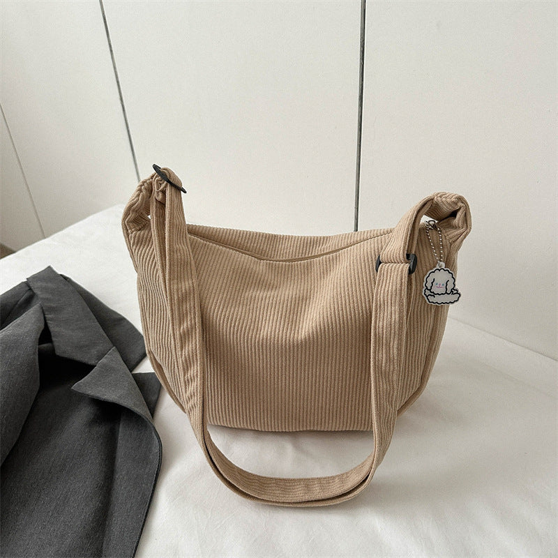 Polyester Lining for Messenger Bag in Corduroy Idle Style with Chandelier Colors - corduroy idle style messenger bag