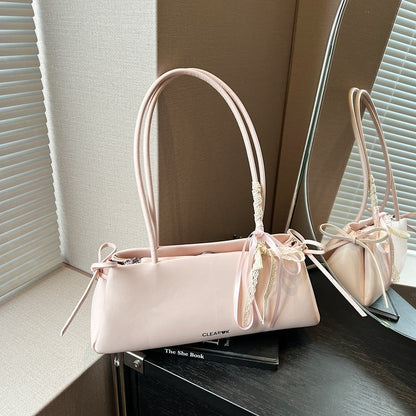 Polyester PU Soft Suitcase Pillow Bag with Double Shoulder Strap Black Pink Gray White - Teleplus