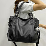 Polyester Shoulder Crossbody Bag with Zip Pocket and Inner Phone Compartment - Teleplus handbag simple shoulder