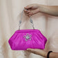 Polyester Shoulder Messenger Bag with Chain and Diamond Detailing - Teleplus Diamonds dinner bag shoulder messenger