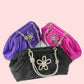 Polyester Shoulder Messenger Bag with Chain and Diamond Detailing - Teleplus Diamonds dinner bag shoulder messenger