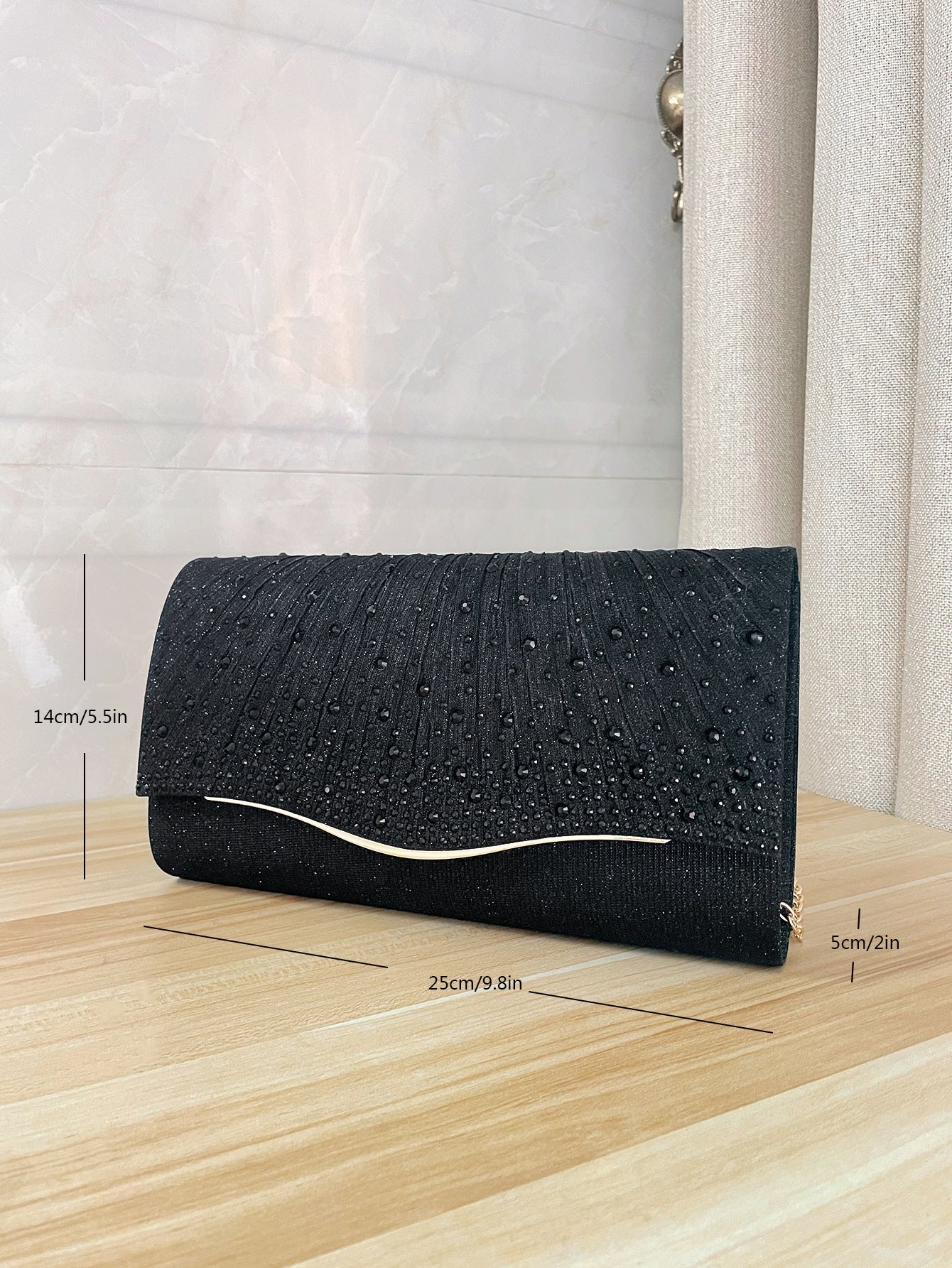 Polyester Suitcase Horizontal Bag for Documents and Fashion Accessories - Teleplus rhinestone diamond dress garment