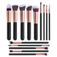 Rose Gold Makeup Brush Set with Artificial Fiber Black Brushes - Unleash Your Inner Artist black makeup brushes