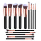 Rose Gold Makeup Brush Set with Artificial Fiber Black Brushes - Unleash Your Inner Artist black makeup brushes