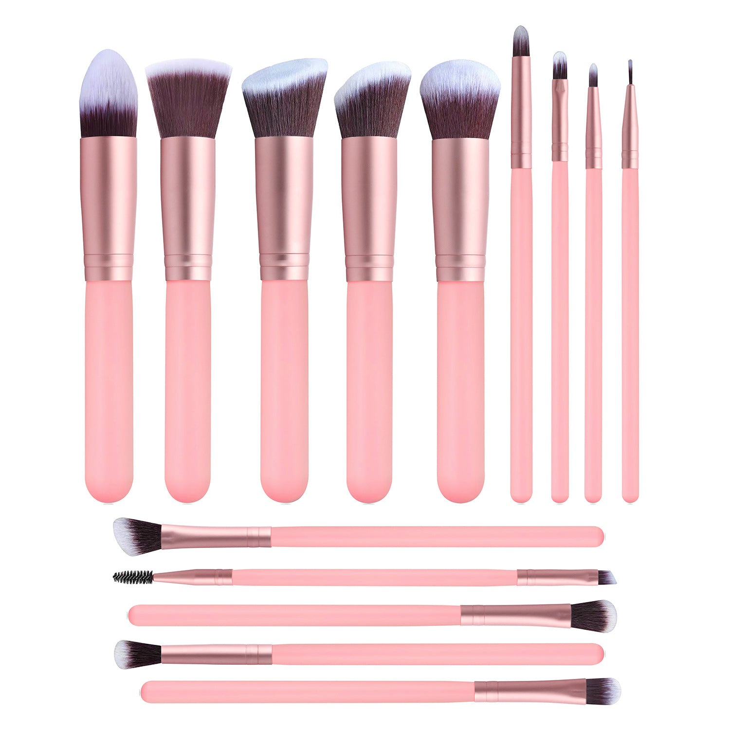 Rose Gold Makeup Brush Set with Artificial Fiber Black Brushes - Unleash Your Inner Artist black makeup brushes