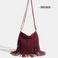 Popular Shoulder Bag with Artistic Tassel and Simple Design in Synthetic Leather - artistic tassel simple popular