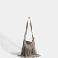 Popular Shoulder Bag with Artistic Tassel and Simple Design in Synthetic Leather - artistic tassel simple popular