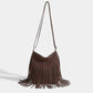 Popular Shoulder Bag with Artistic Tassel and Simple Design in Synthetic Leather - artistic tassel simple popular