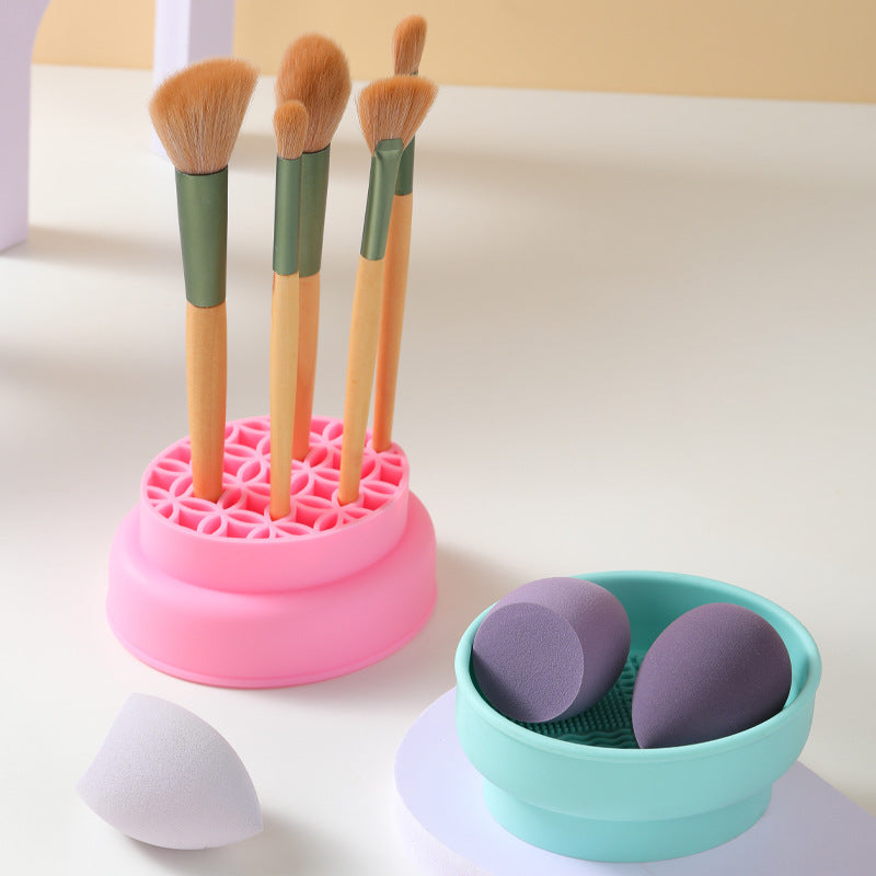 Porous Position Cosmetic Brush Drying Rack Cleaning Basin - porous position cosmetic brush drying rack