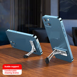 Portable Alloy Folding Phone Holder with Packaging Vertical Fingertip Bracket - small portable alloy folding vertical