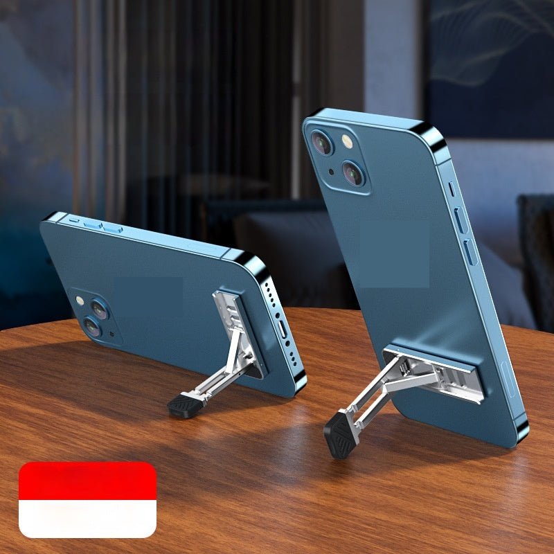 Portable Alloy Folding Phone Holder with Packaging Vertical Fingertip Bracket - small portable alloy folding vertical