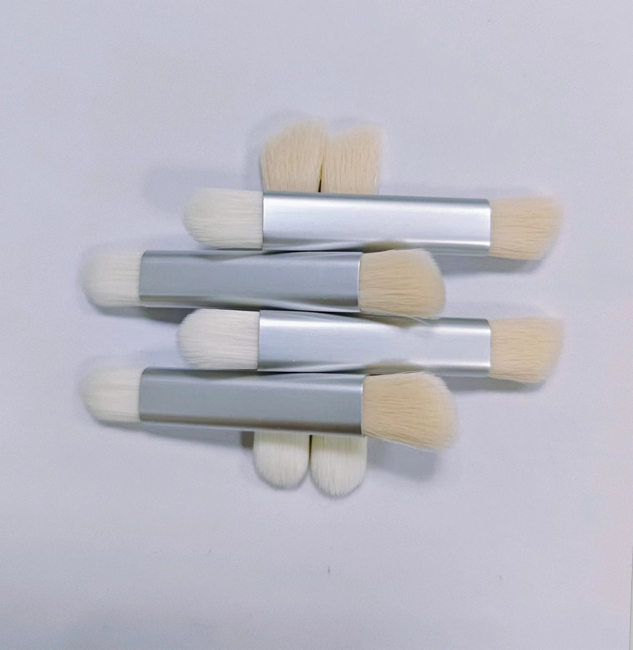 Portable Aluminum Handle Nylon Eye Shadow Brush for Precise Application - Teleplus nylon eye shadow brush