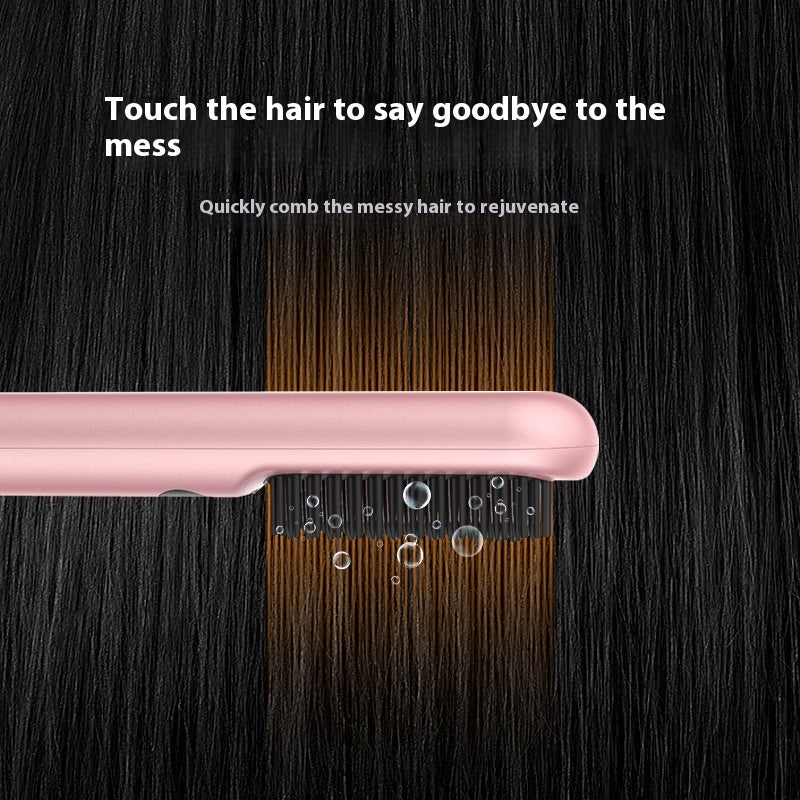 Portable Anion Straight Comb with Battery and USB Type-C Charging - portable anion straight comb buckle flip