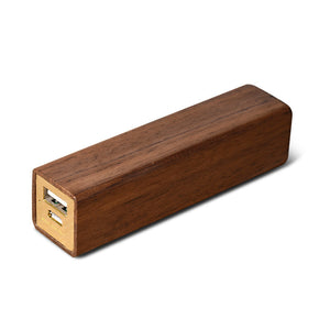 Portable Black Walnut Solid Wood Power Bank - Portable Black Walnut Power Bank with Lithium Ion Battery