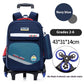 Portable Burden Alleviation Bull Wheel Trolley Schoolbag - Schoolbag Trolley That Pulls Your Burden Away