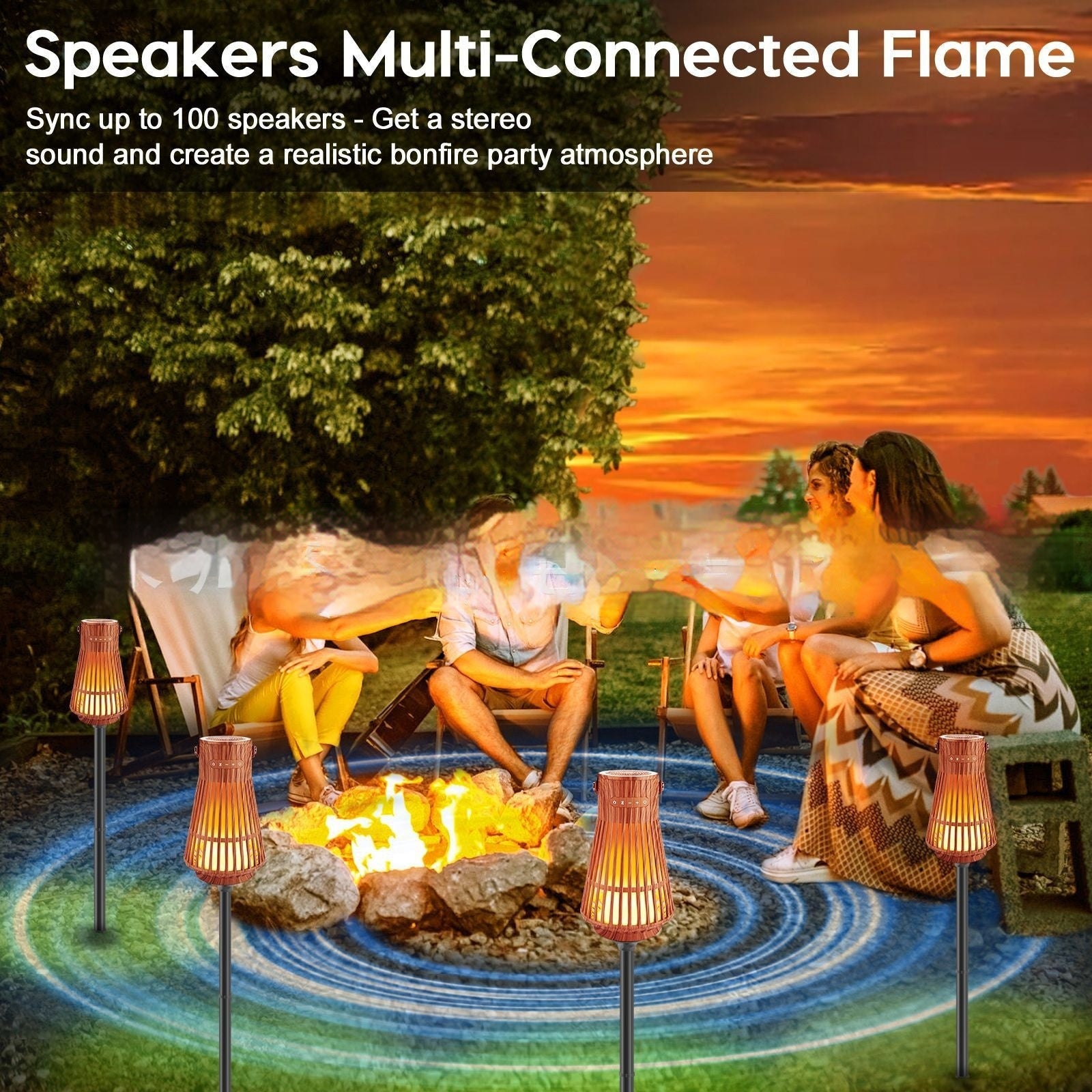 Portable Camping Light with Fluorescent Lamp and 5V 10W Power Supply - bluetooth flame speaker outdoor portable camping