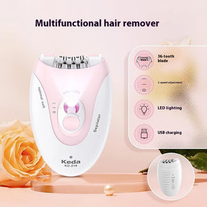 Portable Charging Handheld Smart Electric Hair Removal Device with Cleaning Brush - Teleplus portable charging hand
