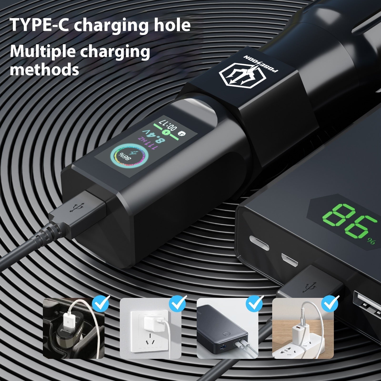 Portable Charging Poseidon Tattoo Pen Set - Charge Your Ink with Portable Charging Poseidon Pen