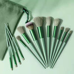 Portable Cloth Bag Makeup Brush Set with Hair and Long Handle - cloth bag portable hair makeup brush suit