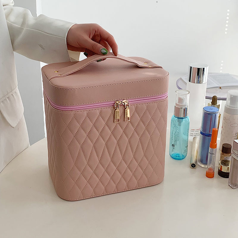 Portable Cosmetic Bag with Mirror Design Fashion and Urban Storage Pattern - Style portable cosmetic bag mirror design