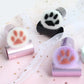 Portable Cute Cat Claw Makeup Brush with Telescopic Handle in Pink Purple Black - portable cute cat claw multifunctional