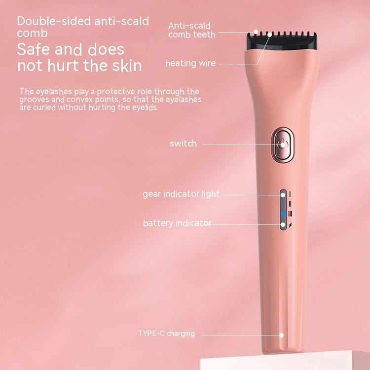 Portable Electric Eyelash Curler with Temperature Control and Memory Function - memory function temperature control