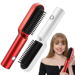 Portable Hot Air Comb with 25W Power and Anti-Scald Surface - portable hot air comb hair dryer brush