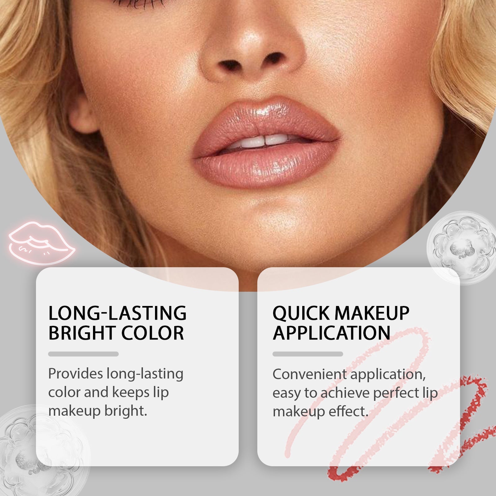 Portable Household Highlighting Liquid Lipliner with Vibrant Shades - Teleplus for portable household highlighting