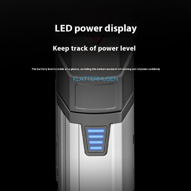 Portable LED Display Flashlight with Built-In Battery and Multi-Function Design - Teleplus design led display portable