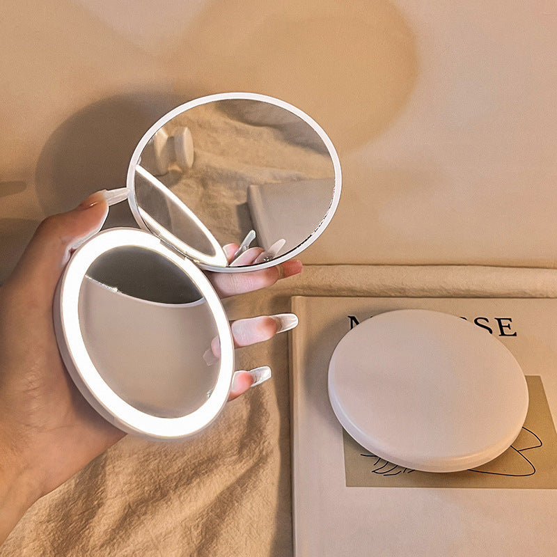 Portable LED Makeup Mirror with USB Charging and Warm White Light - Teleplus cosmetic mirror portable led makeup box