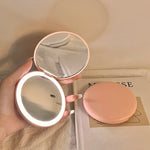 Portable LED Makeup Mirror with USB Charging and Warm White Light - Teleplus cosmetic mirror portable led makeup box