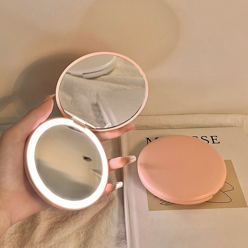 Portable LED Makeup Mirror with USB Charging and Warm White Light - Teleplus cosmetic mirror portable led makeup box